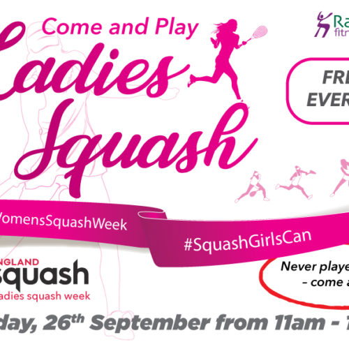 Ladies Squash Week – Fun intro session for beginners