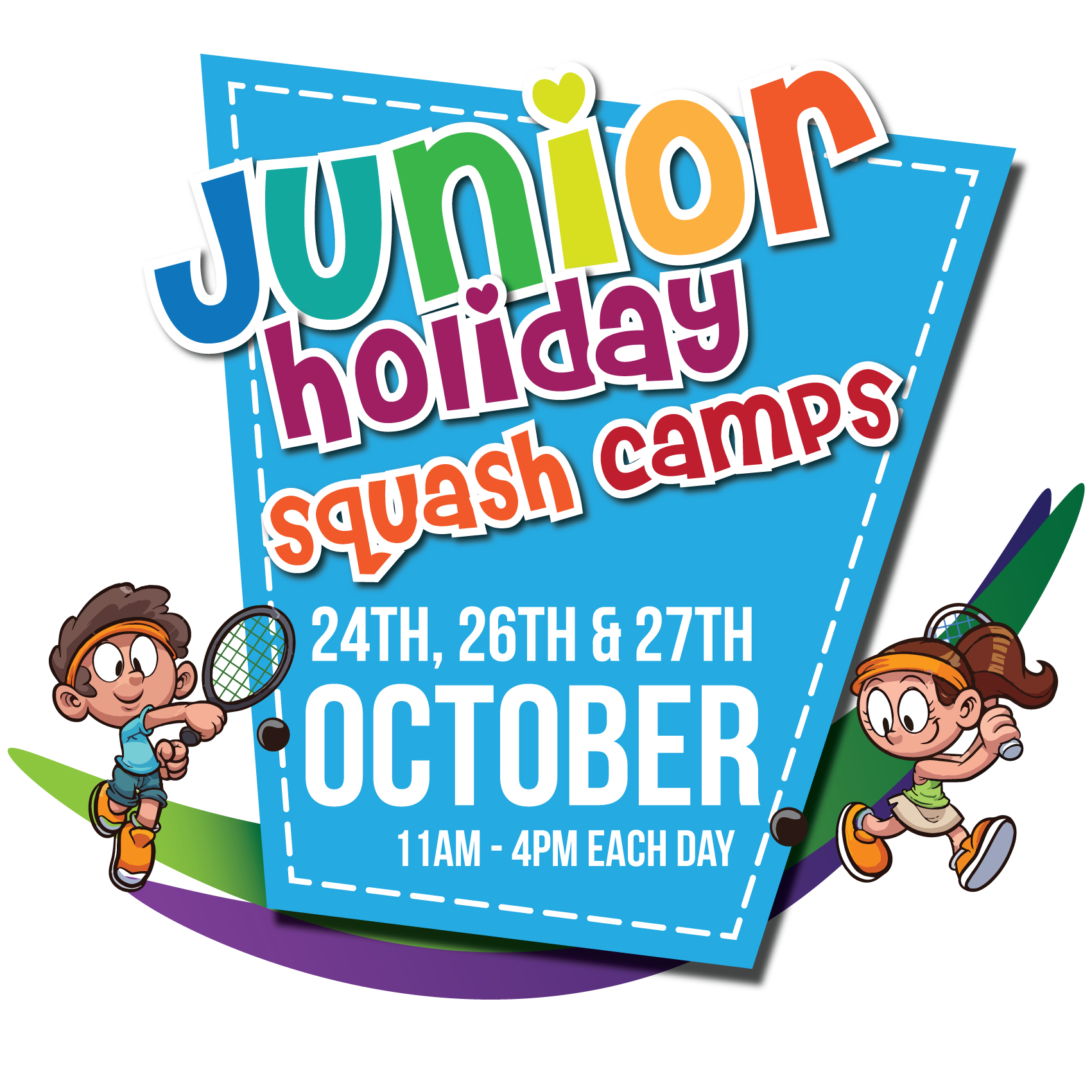 Racquets Fitness Centre Holiday junior squash camps October 2022
