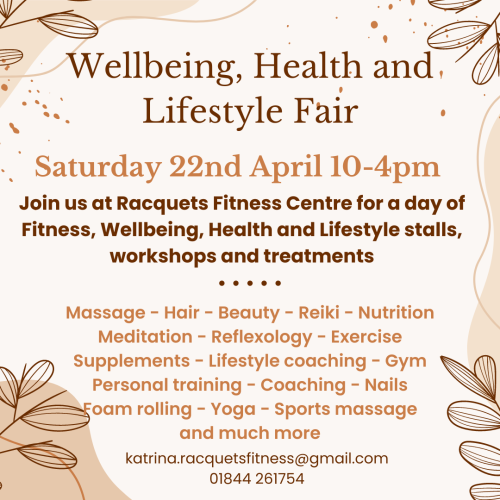 Wellbeing, Health and Lifestyle Fair 22nd April 2023