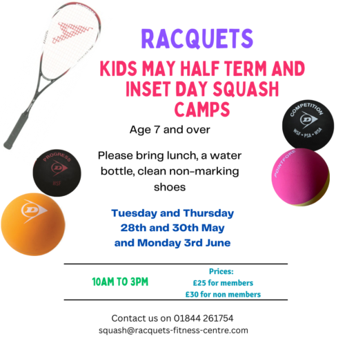 Half Term Squash Camps May 2024