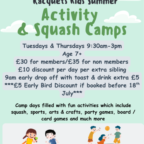 Racquets Summer Activity & Squash Camps